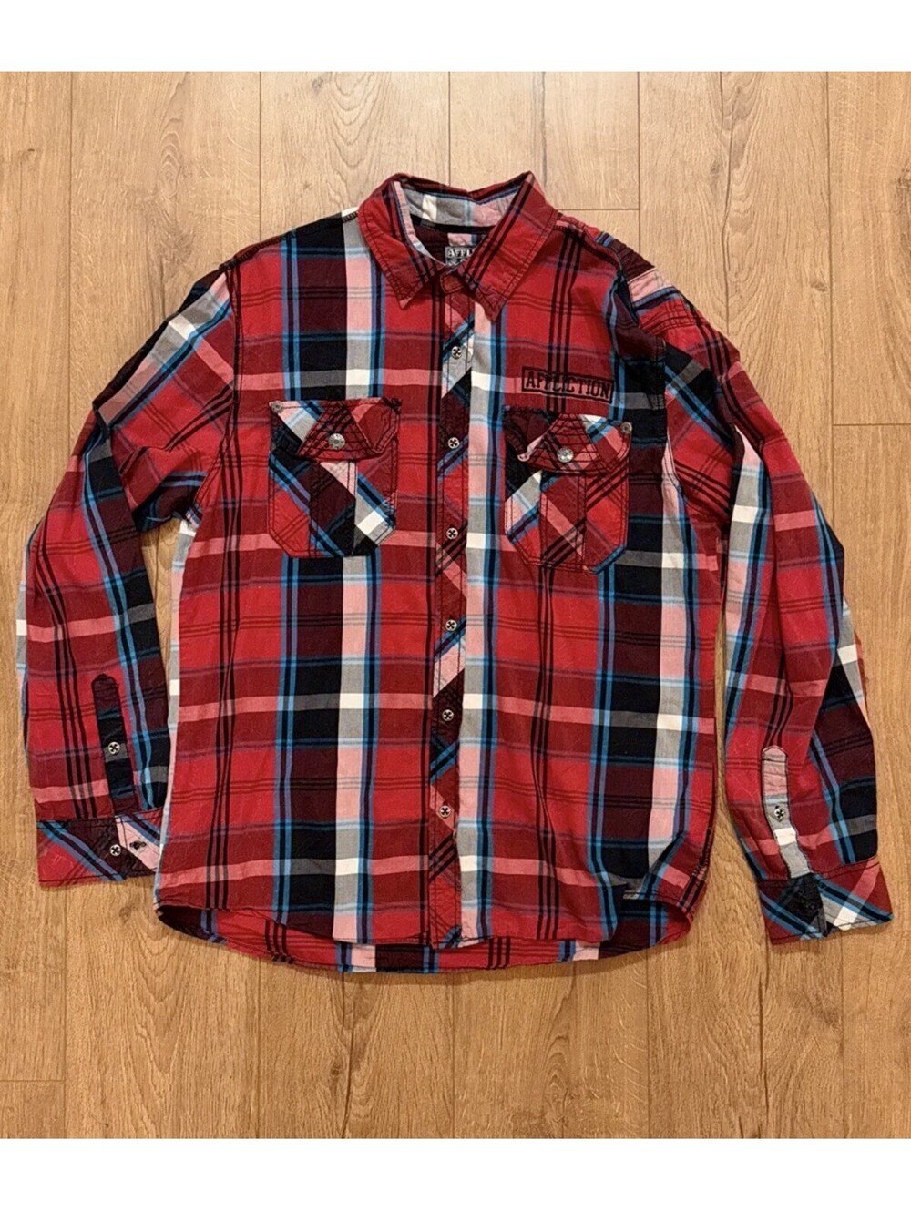 Affliction black premium buckle, long sleeve Sz: XL Slim